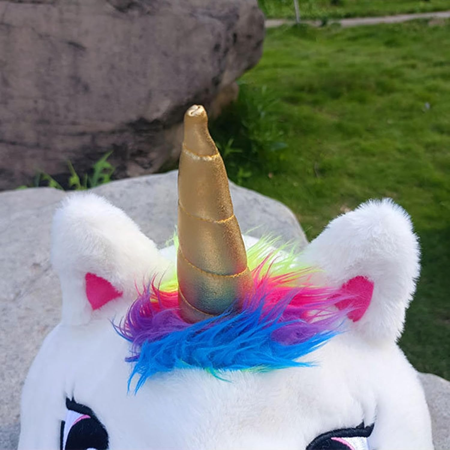 Helmet Cover Sleeve Cartoon Eye Catching Style Motorbike Outdoor Protective Gifts Increase Riding Fun Plush Soft Helmet Protective Cover image number 2