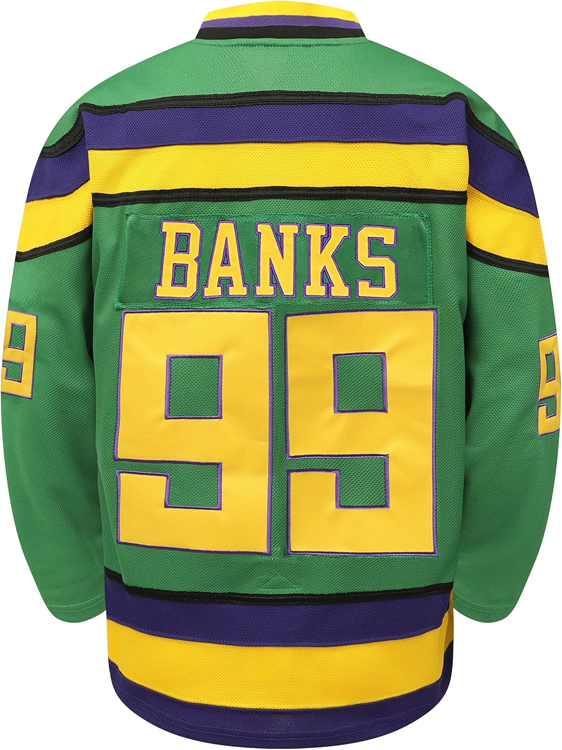 Mighty Ducks Ice Hockey Jersey #96 Charlie Conway #99 Adam Banks,90S Movie Hockey Jersey for Men and Women image number 3