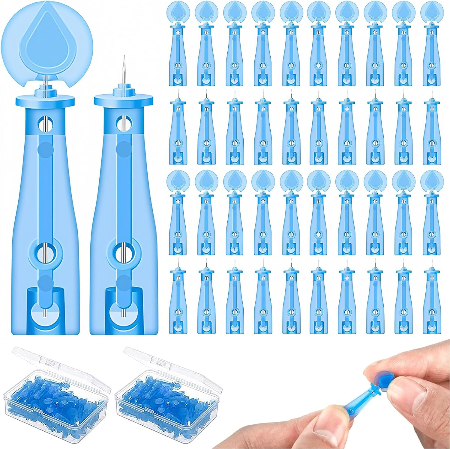 Sterile Acne Needles 100Pcs - 0.01Mm Ultra Fine Needle Tip, Stainless Steel Blackhead Extractor for Painless Acne Removal image number 5