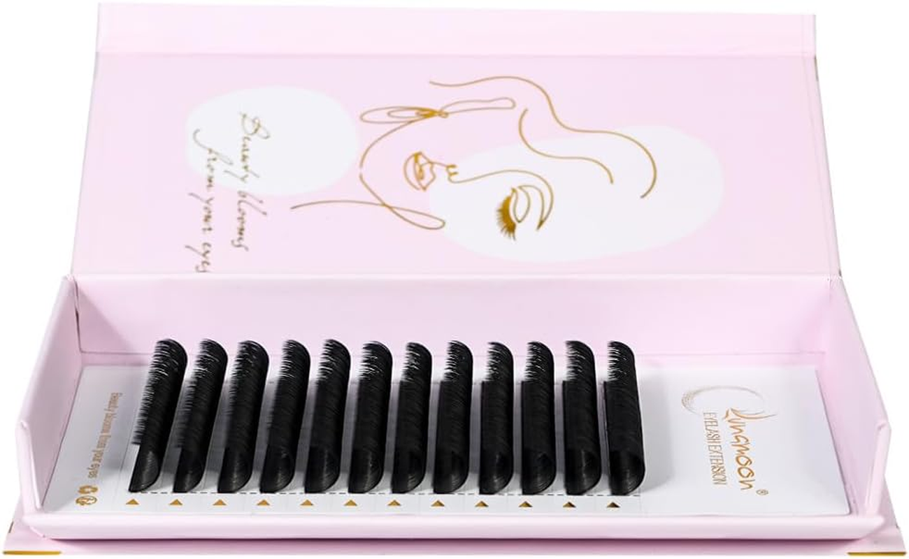 Easy Fan 2D 3D 4D 5D 6D 7D 10D Eyelash Extension Volume Russian Natural Silk Individual False Eyelashes for Professional Salon Lunamoon (1.7-D, 13 Mm) image number 5