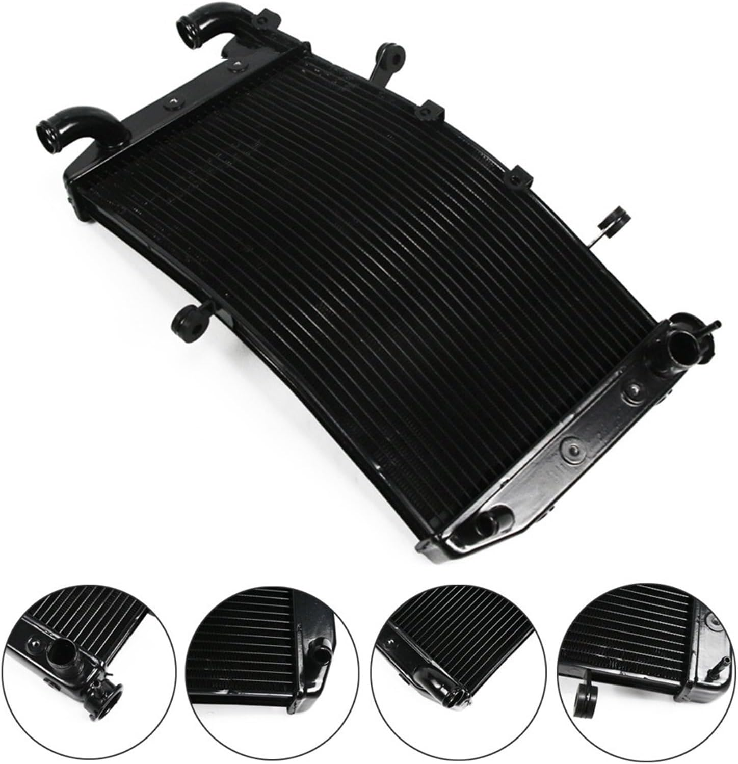 LOTFI Fit for Yamaha FZ1S FZ1N 06-18 FZ1-N FZ1 FZ8 FZ8N FZ8S 11-19 Motorcycle Engine Radiator Aluminium Replace Part Cooling Cooler Black image number 3
