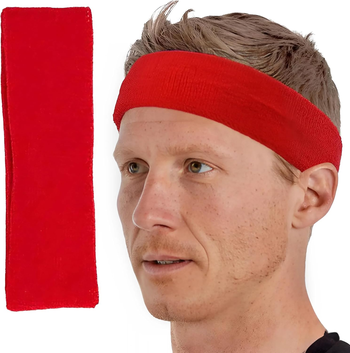 EZONEDEAL Sweatbands Sports Headband for Men & Women, Workout Headband, Sports Headbands, Moisture Wicking Athletic Sweatband for Running, Fitness, Outdoor Activities