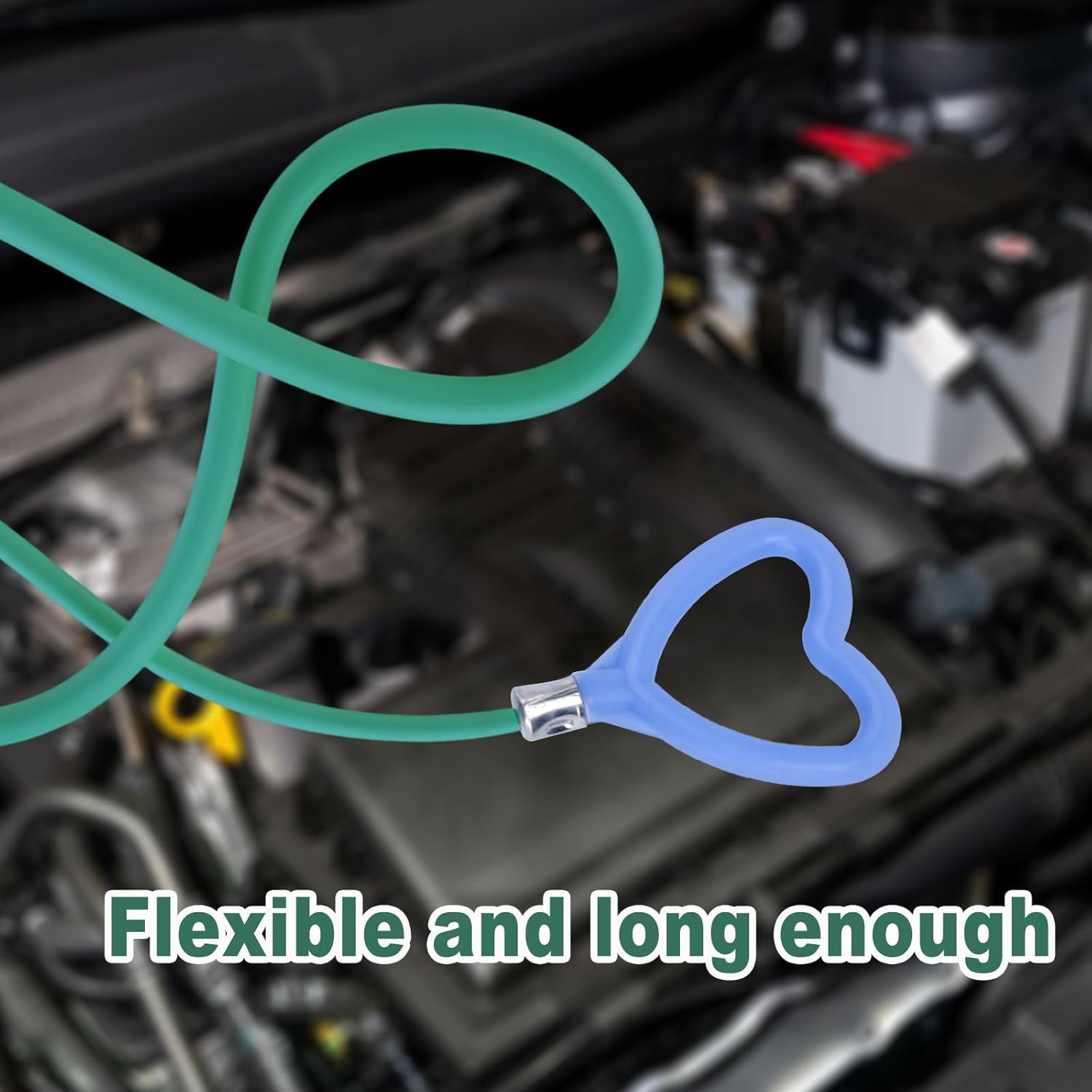 10 Pcs Car Sunroof Drain Cleaning Tool, 2 118In Flexible Long Pipe Cleaners with 4 Cleaning Brush 2 Syringe & Syringe Hose Heart Shaped Handle Soft Drain Brush for Auto Sunroof Wiper Hole