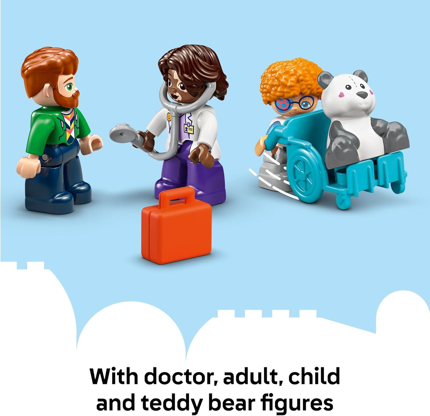 LEGO DUPLO First Time: Visit with the Doctor Playset, Baby & Toddler Early Development Toy with Emotion Cards, Montessori Set for 2+ Year Old Boys & Girls, Kids Toy Develops Social Skills 10449 image number 6