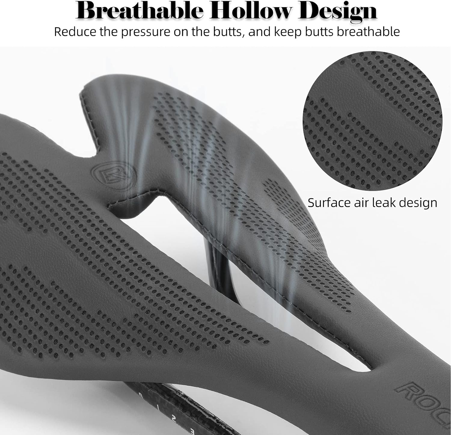 ROCKBROS Bike Seat Lightweight Carbon Fiber Bike Saddle Comfortable Road Bike Seat Bicycle Accessories for Men Women Pneumatic Cycling Saddle Cushion Shock Absorbing for Road MTB Mountain Bikes