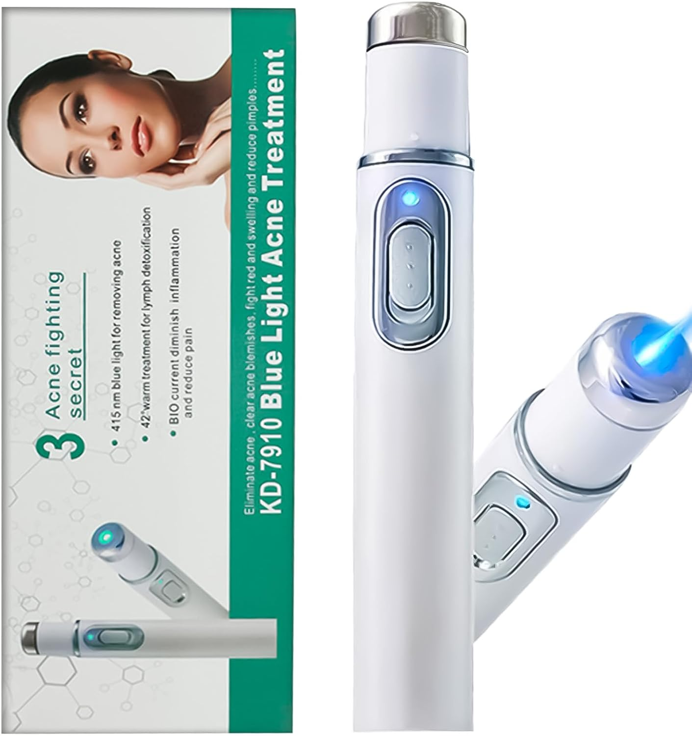 Non-Invasive Pen for Mole and Wart Removal, Blue Light Acne Remover, Wart Remover, Dark Spot Remover for Face and Body image number 3