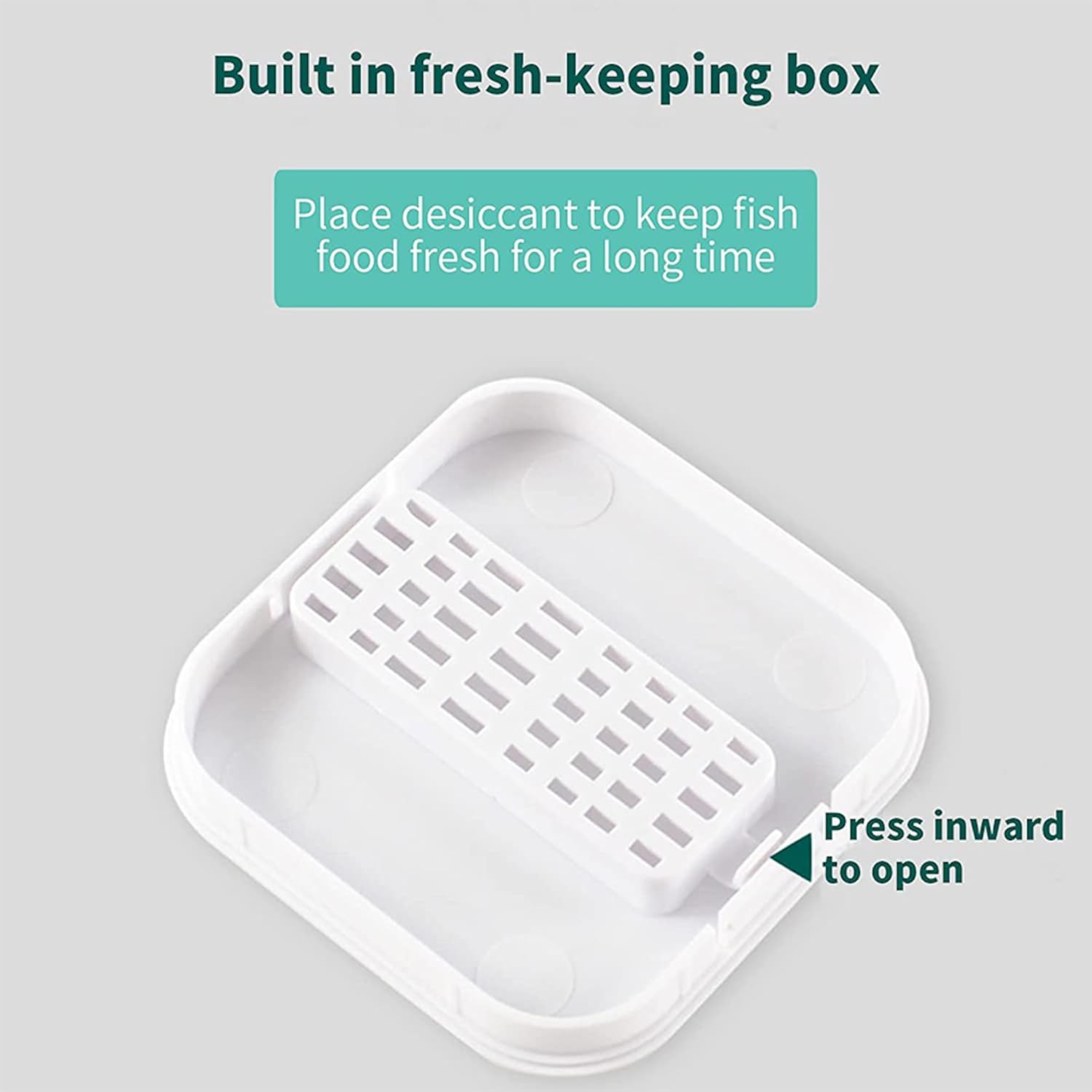 Generic 00ML Automatic Fish Feeder, 400Ml Capacity, 8/12/24H Timer, Moisture-Proof, Smart Fish Food Dispenser for Aquarium Fish Tank image number 6