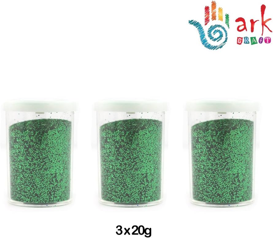 3 X Extra Fine Glitter - 20G (Green) - Black image number 5