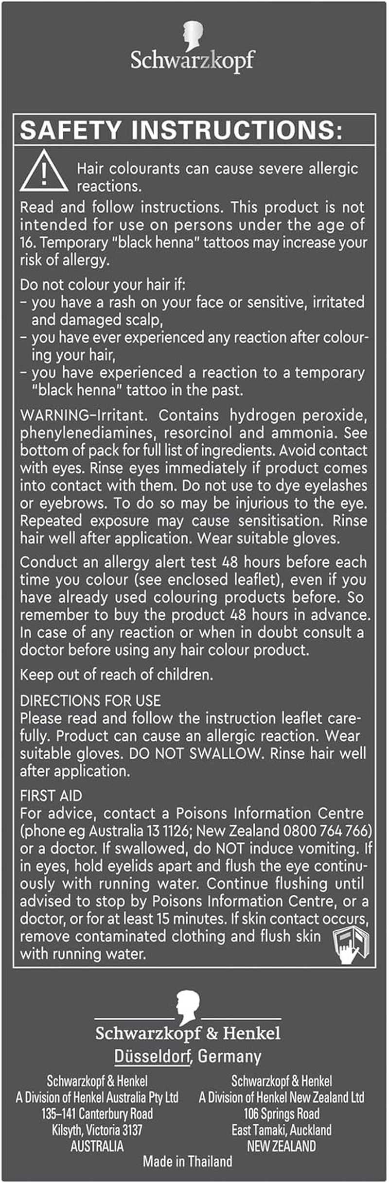 Schwarzkopf Brilliance, Permanent Hair Colour, 23 Burgundy Chic (Pack of 2)