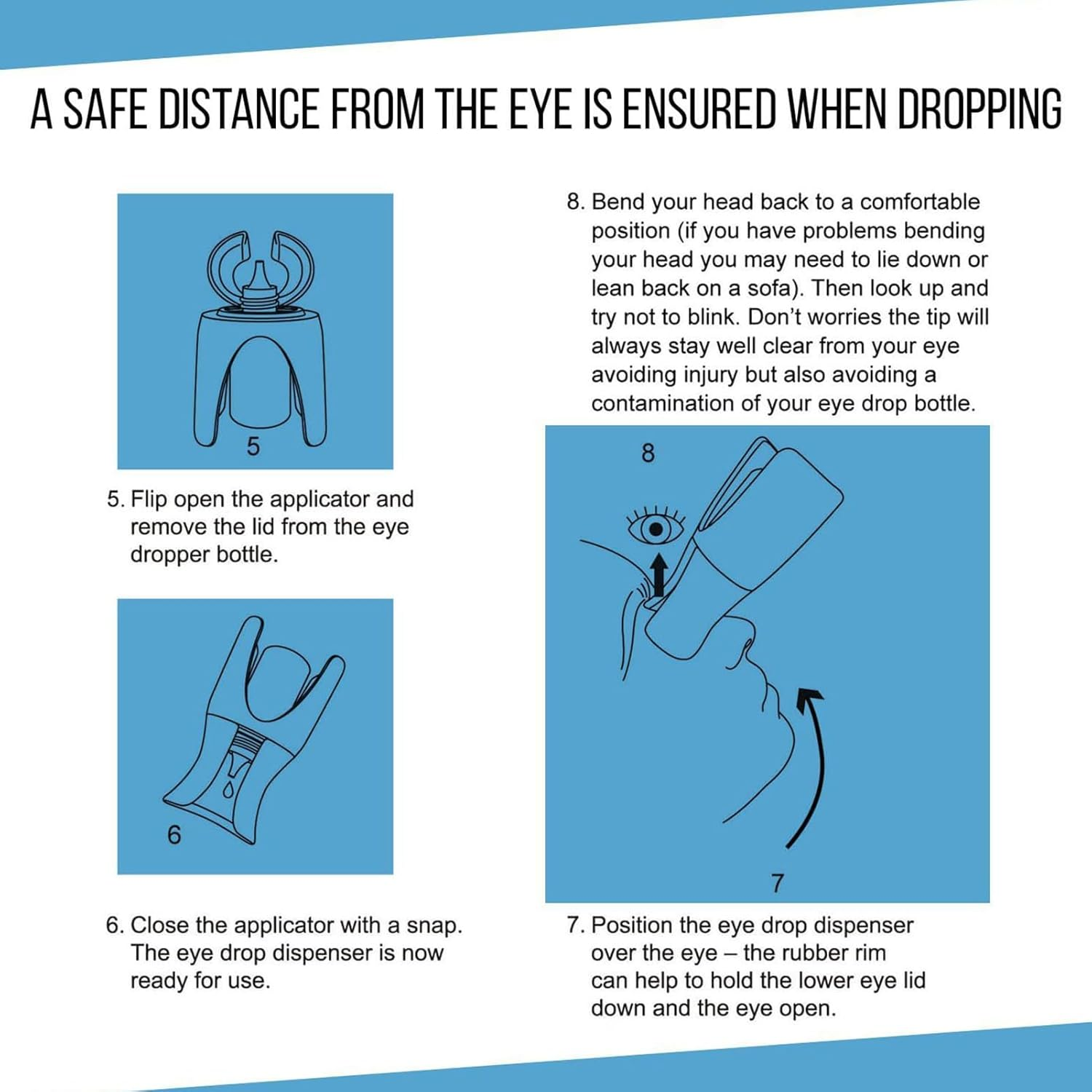 Easy-To-Use Portable Eye Drop Dispenser - Eye Holder Tool, Suitable with Most Drop Bottles, Reusable Guide Aid for Seniors and Elderly image number 2