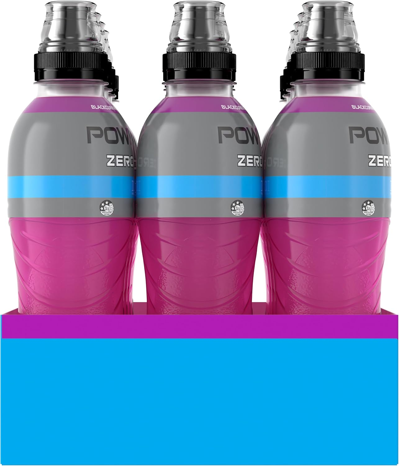 Powerade Zero Sugar Blackcurrant Sipper Cap Multipack Bottles 12 X 600Ml image number 4