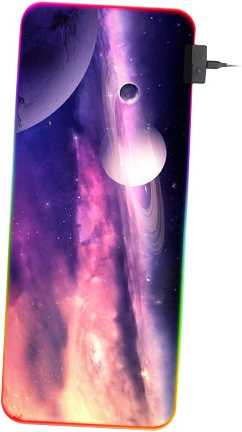 STOBOK RGB Luminous Mouse Pad Led Colors Large Desk Pad Multiple Light Effects Easy Storage image number 1