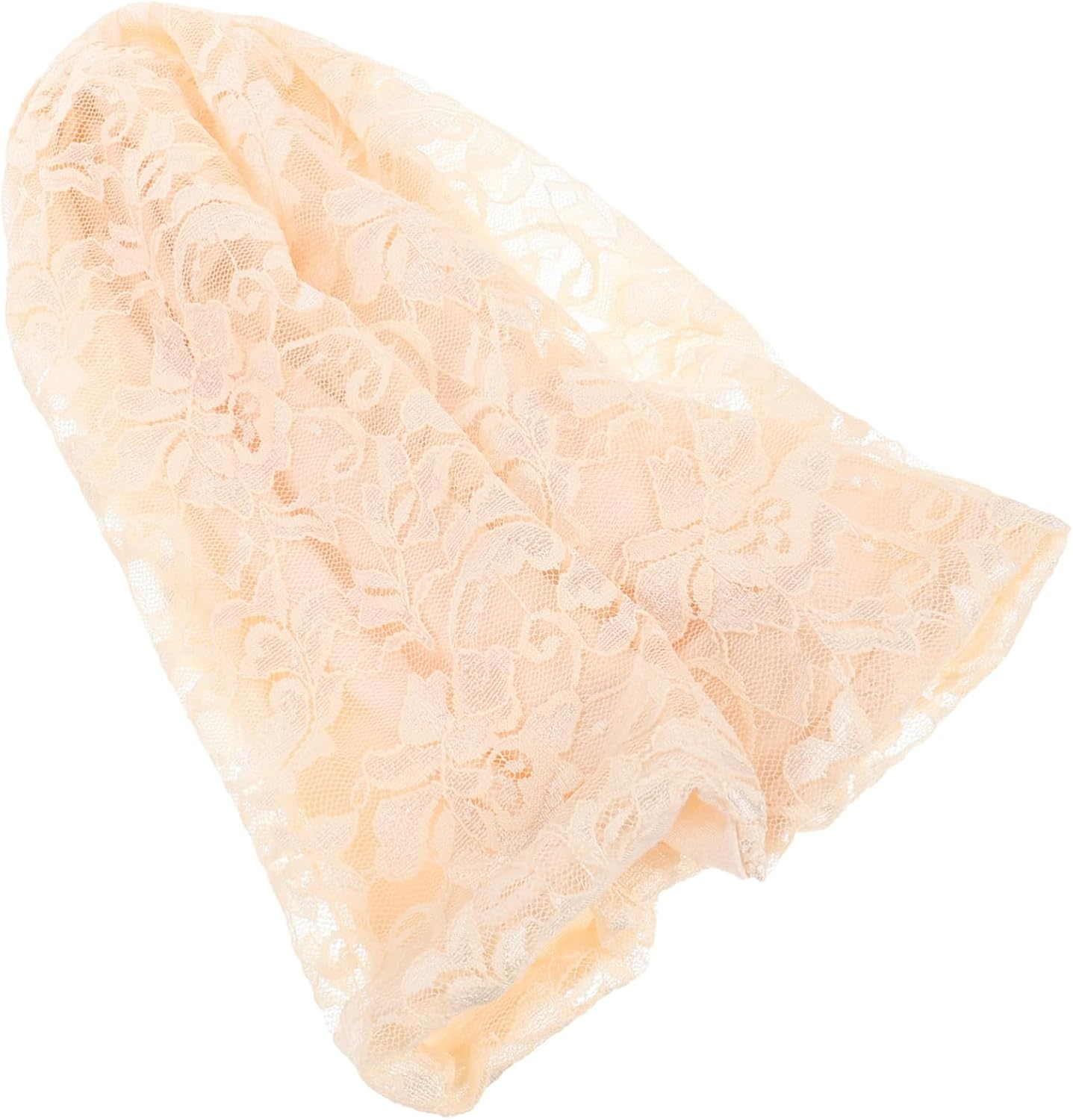 Breathable Lace Turban Beanie Hat for Women Lightweight Hair Cover Sleep Cap for Chemotherapy and Daily Use Flexible Non Tight Fit Scarf Headwear Beige