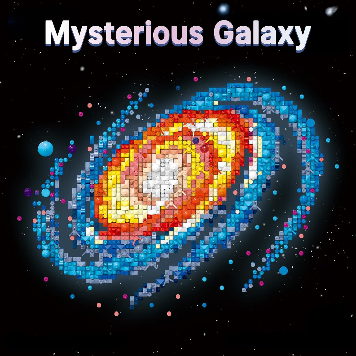 The Milky Way Galaxy Photo Frame Building Block, Mini Bricks Space Deocr DIY Kits, Wall Art Home Office Decor, Astronomy Collection, Gifts for Adult Kids Ages 8+(2438PCS) image number 1