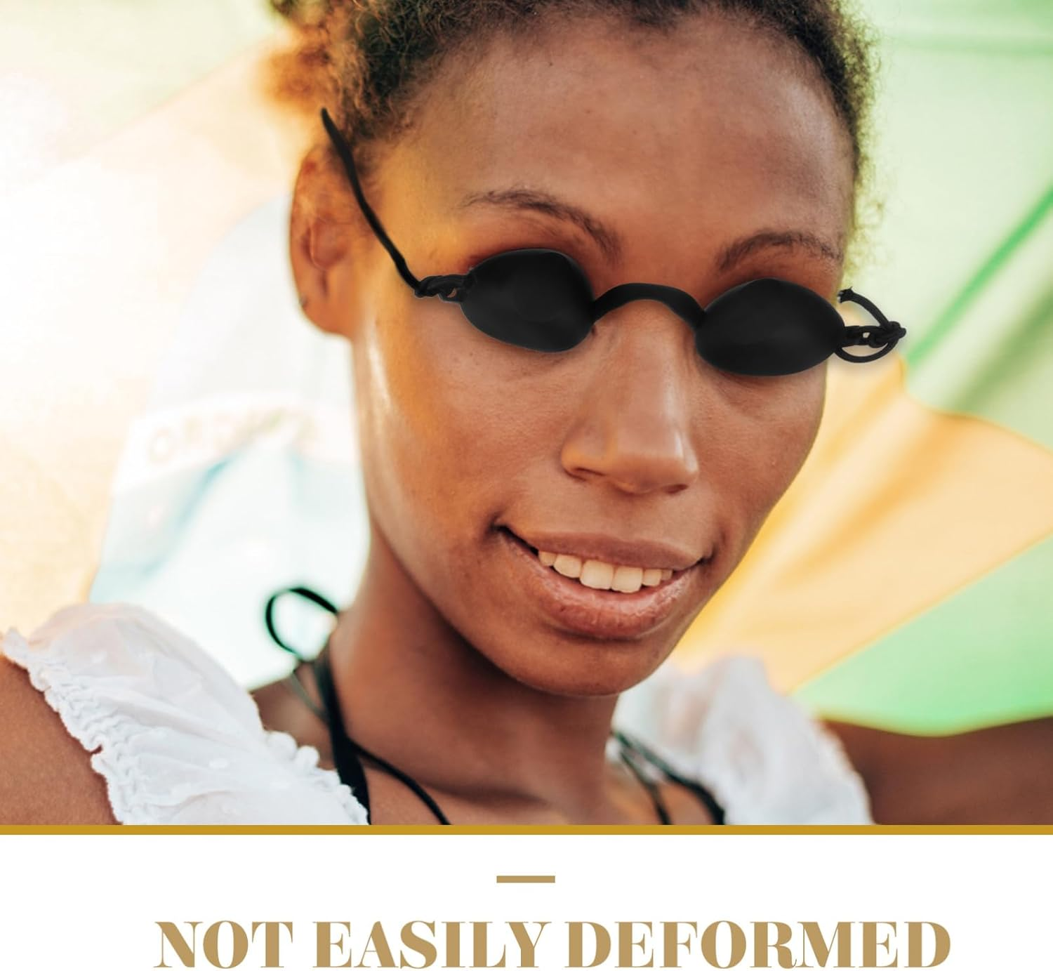 Baluue Led Eye Protection Goggles Led Light Eye Protection Goggles - Silicone Ipl Safety Red Blue Light Sunbed for Patients in Ipl, (Black)