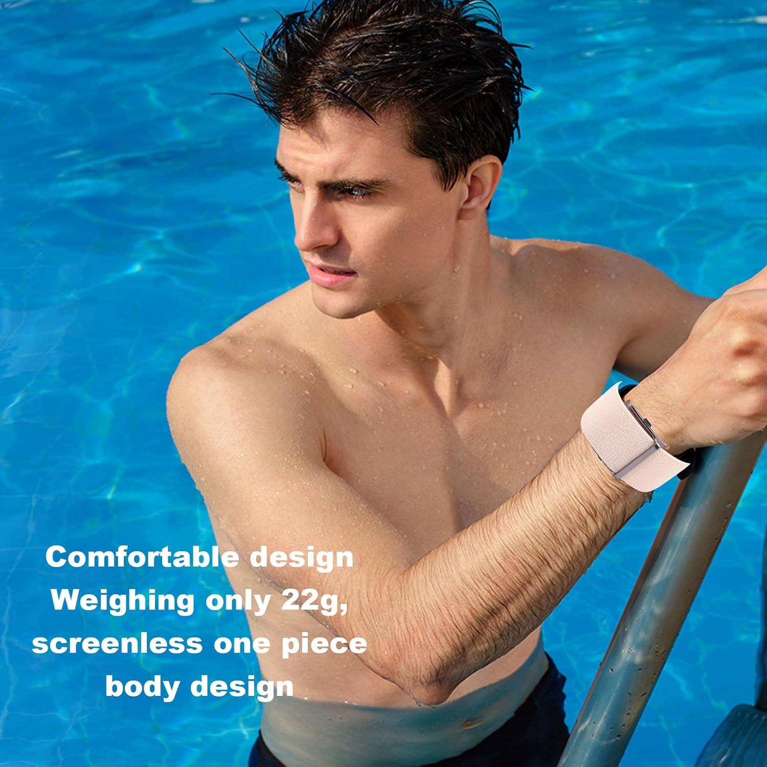 Dpofirs Smart Bracelet, Wearable Activity & Fitness Tracker Band, All Day Continuous Monitor, Smart Wristband 10M Waterproof for Swimming, Diving, Surfing, and Bathing - Orange image number 2