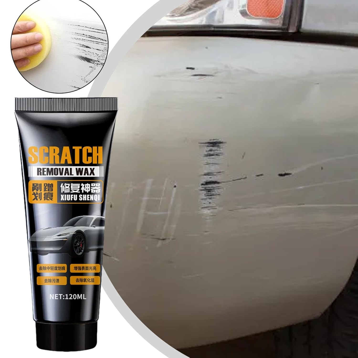 Car Paint Scratch Wax | 4.05Oz Scratch Remover for Vehicles - General Trucks Polish Scratch Remover for Water Dirt Easily Repair Paint