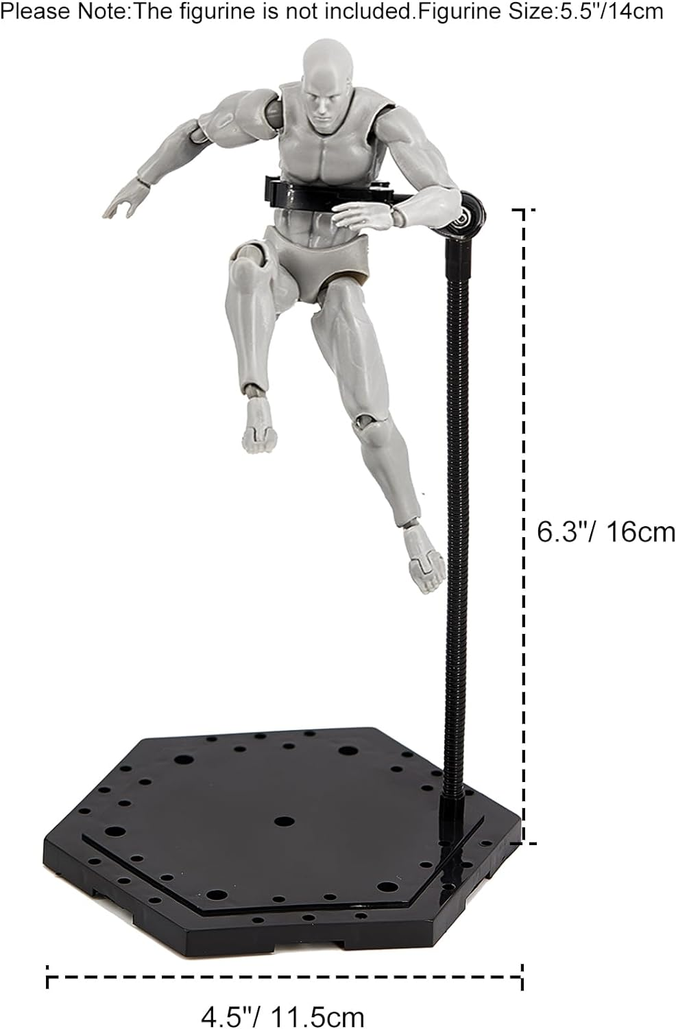 6 Pack Metal Action Figure Stand,Action Figure Display Holder Stand Base,Compatible with HG RG SD SHF Gundam 1/144 Toy,Doll Stop Motion Holder Stand with Screwdriver image number 4