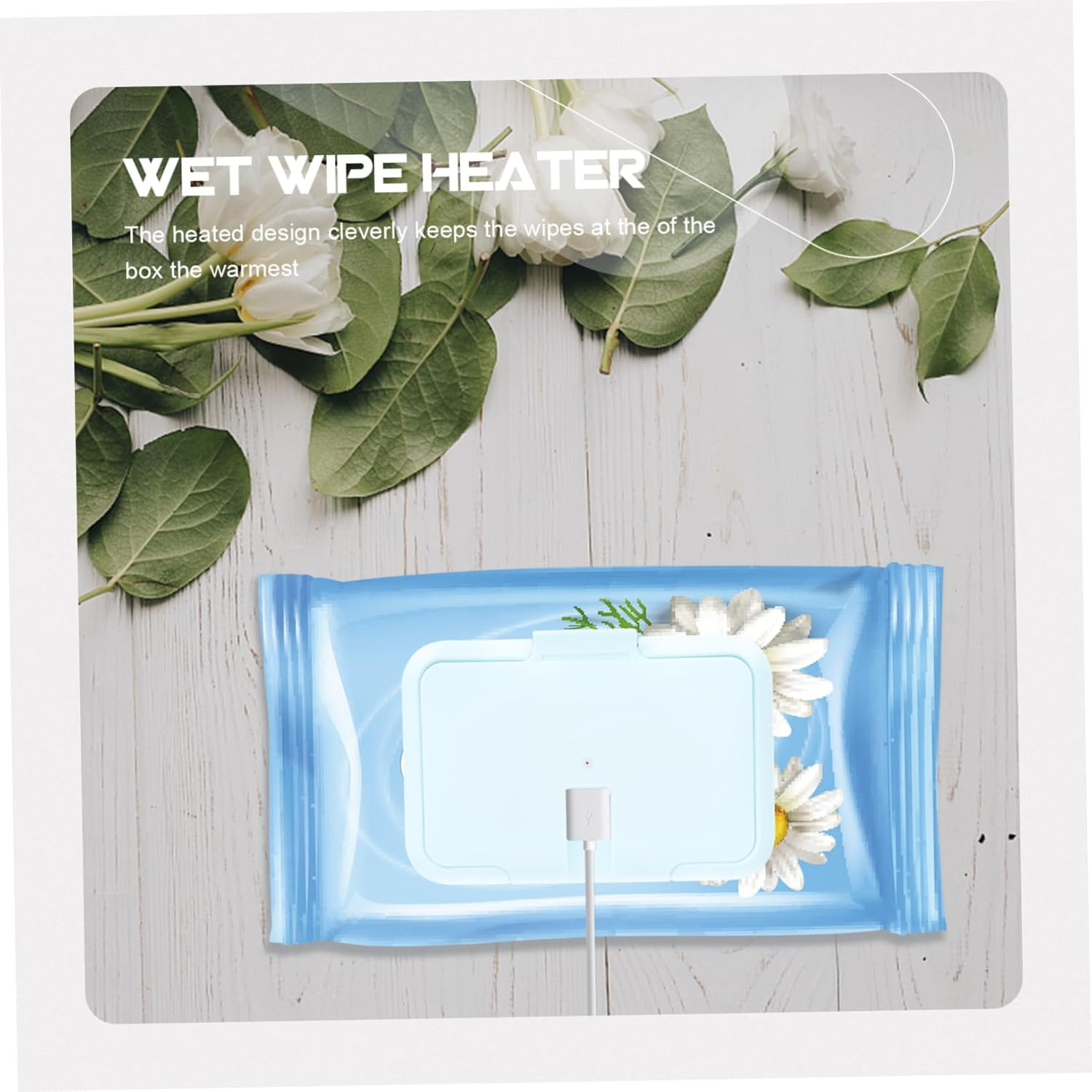 Ibasenice Baby Wipes Warmer Portable Device USB Cable, Pink Soft-Warm Wet Tissue Heater for Infant Care, Temperature Controlled Warmer for Travel and Car Use image number 5