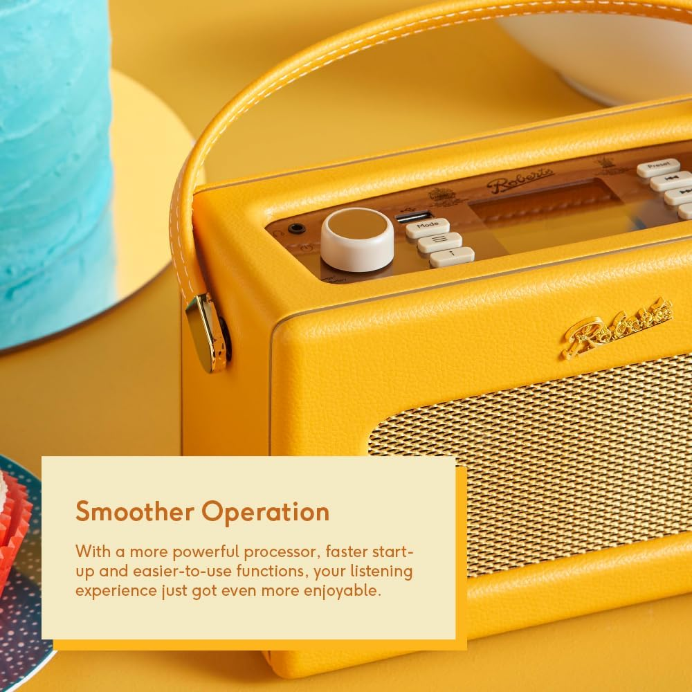 Roberts Revival Istream 3 DAB+/FM Internet Smart Radio with Bluetooth - Sunburst Yelllow - Sunburst Yellow image number 4