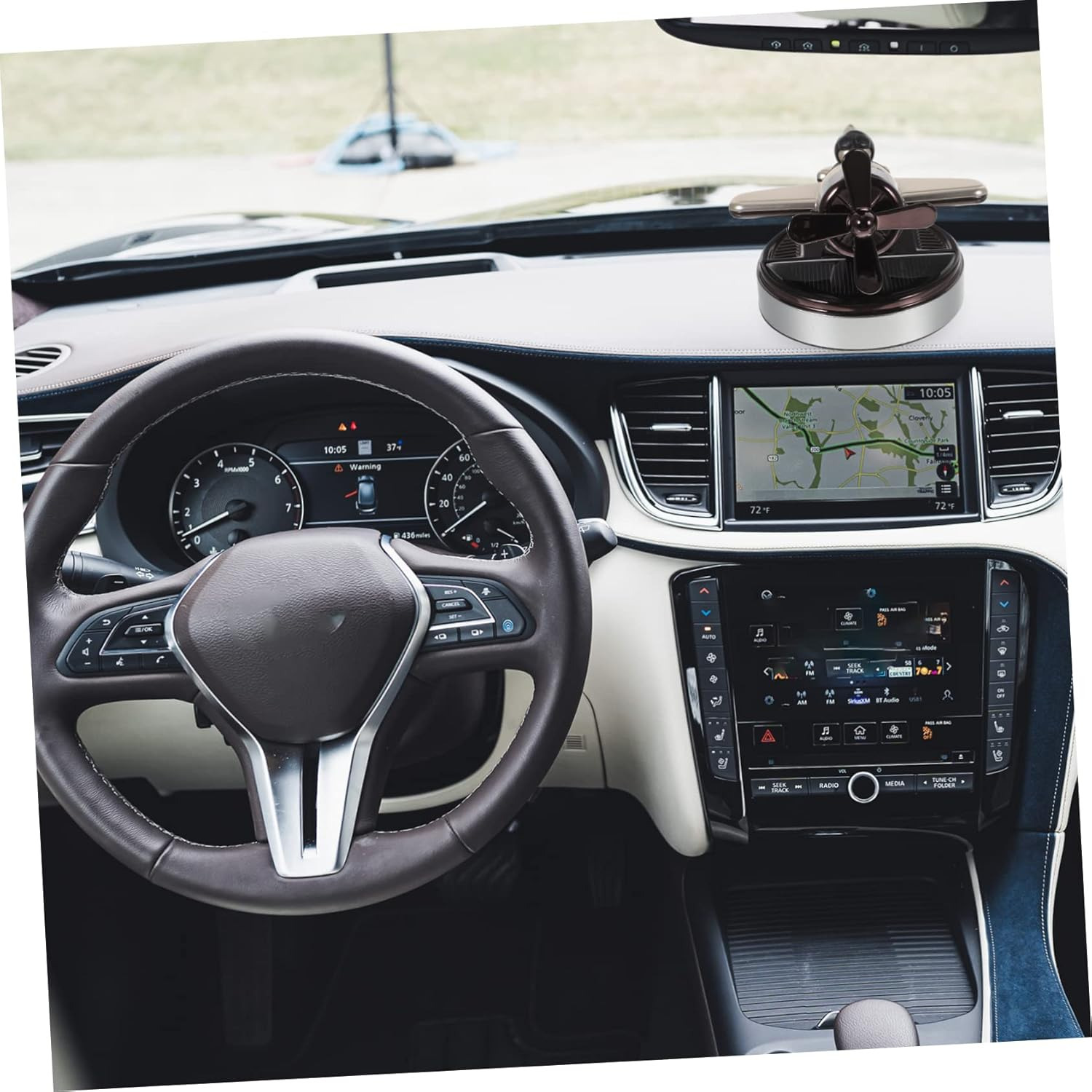 Solar Powered Car Air Freshener Aromatherapy Diffuser for Vehicle Dashboard Decor Creative Solar Aircraft Ornament for Home and Office Reduces Odors and Freshens Air