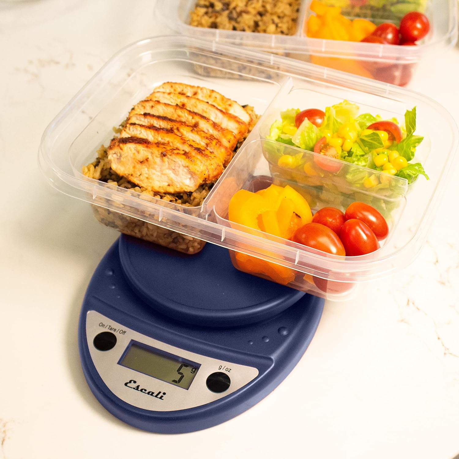 Escali P115NB Primo Digital Kitchen Scale 11Lb/5Kg, Royal Blue 8.5 X 6 X 1.5 Inches - Red image number 3