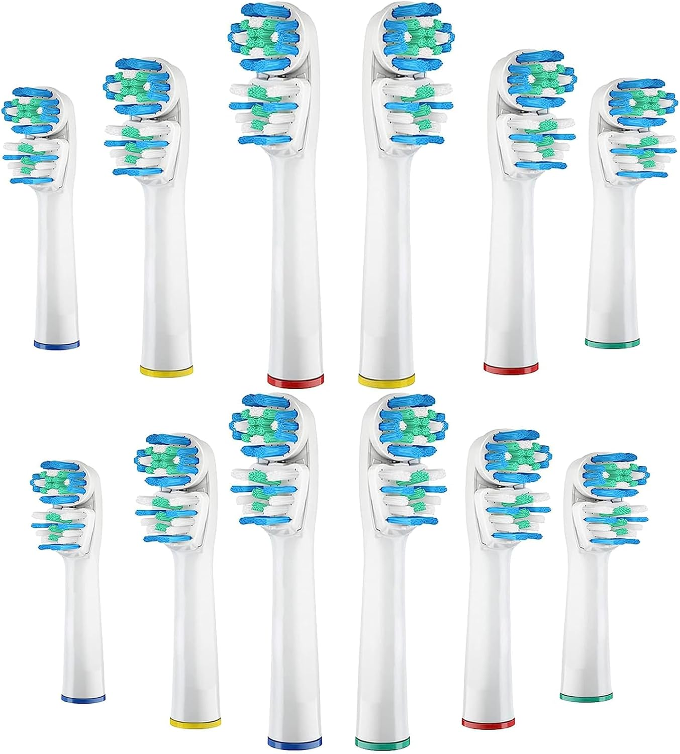 Debizz Dual-Clean Replacement Brush Heads Compatible with Oral B Vitality Series, Fits for Pro 1000, Smart 1500, Genius X, Double Clean Toothbrush Heads Provide Twice Clean - 8 Pcs