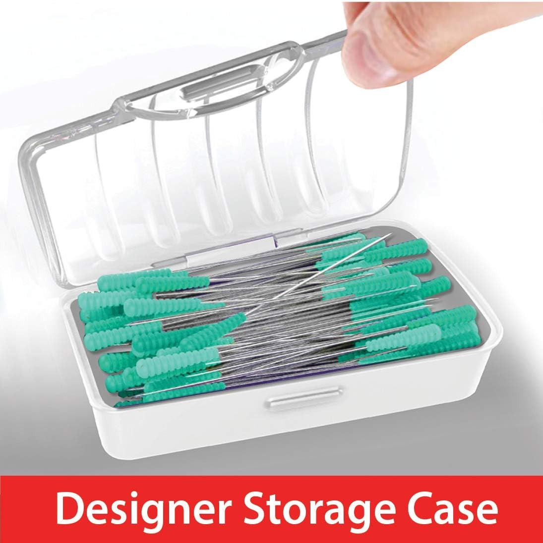 Taylor Seville Originals Comfort Grip Patchwork Fine Magic Pins-Sewing and Quilting Supplies and Notions-Sewing Notions-50 Count image number 1