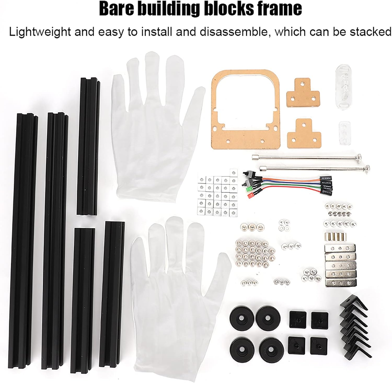 XUMIUZIY ITX Computer Open Air Case, DIY Open Aluminum Alloy Computer PC Case Chassis for ITX, Frame Heat Dissipation Aluminum Bracket image number 3