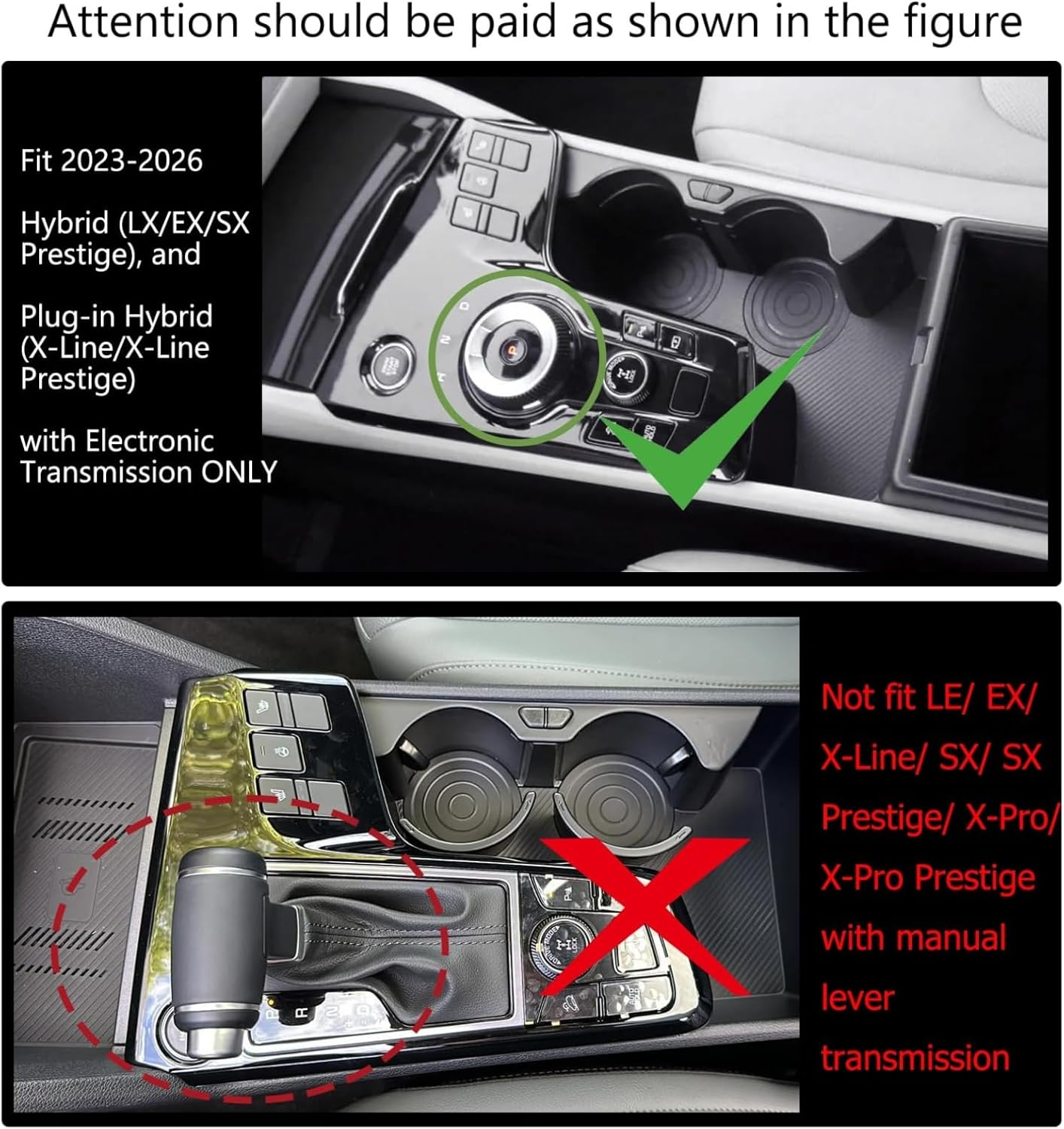 Center Console Organizer for 2023-2026 Kia Sportage Hybrid/Plug-In Hybrid Interior Organizer Center Console Holder Tray Armrest Storage Box with Non-Slip Silicone Mats Sportage23 image number 1