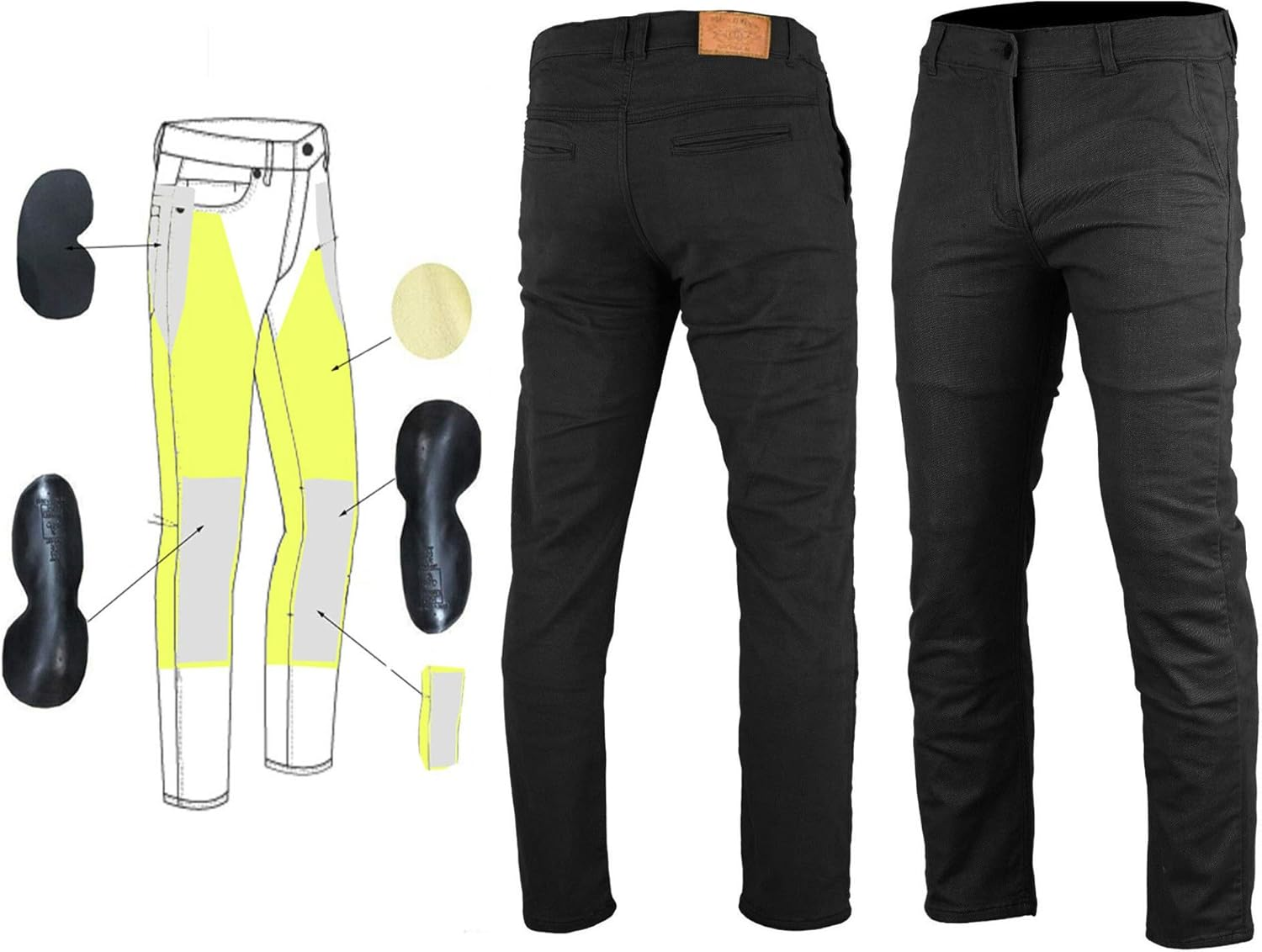 Bikers Gear Australia Kevlar Lined Modern Style Chino Motorcycle Jeans with CE Protection