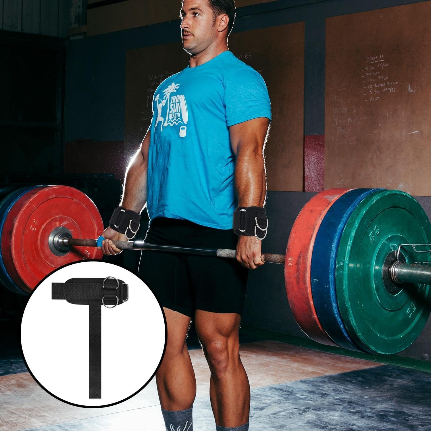 AIRTILY 2 Piece Weight Lifting Power Belt, Anti-Slip Kee-Resistant Wristband, Wrist Belt, Fitness Equipment, Strength Training Accessories, Weight Lifting Aid Equipment image number 1