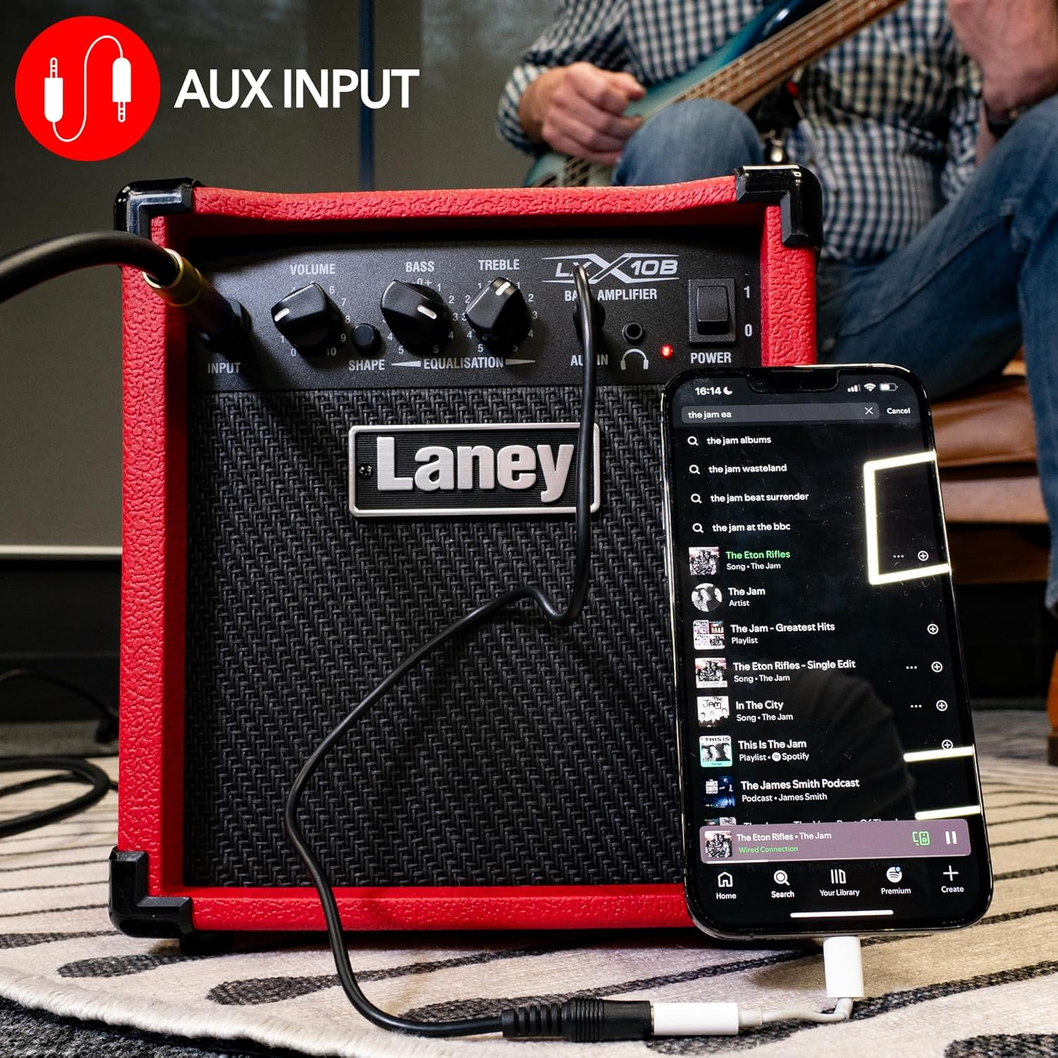 Laney LX10B LX Series - Bass Guitar Amp - 10 Watt - Red, LX10B-RED