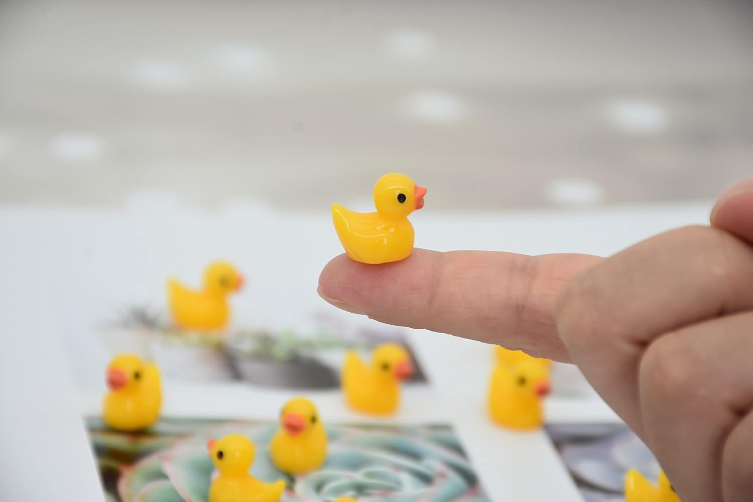 70 Pcs Tiny Duck Slime Charms Little Resin Duck Beads Miniature Ornament for Slime, Dollhouse, Garden Decoration(Mixed Duck) image number 4