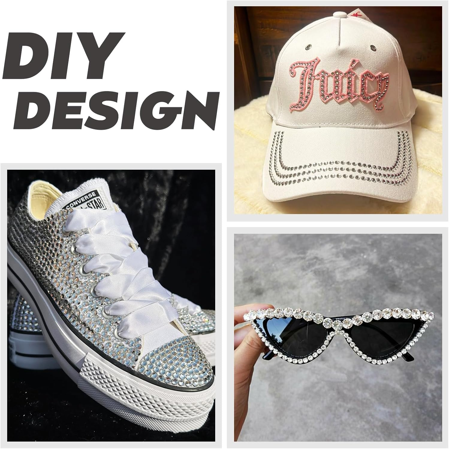 Queenme 3300Pcs Clear Hotfix Crystals Mixed Size Flatback Rhinestones for Clothes Shoes Crafts Hot Fix round Glass Gems Stones Flat Back Iron on Rhinestones for Clothing 2MM-6MM