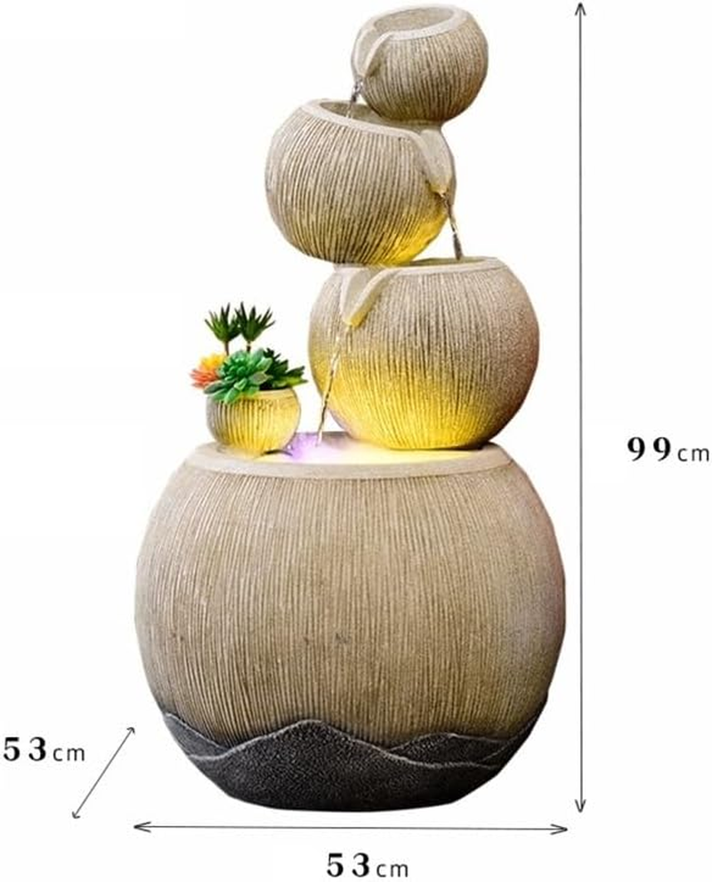 Outdoor Fountain Flowing Water Rockery Landscape Indoor and Outdoor Ornaments Creative Modern Fountain Home Decor Floor to Ceiling Circulation image number 3