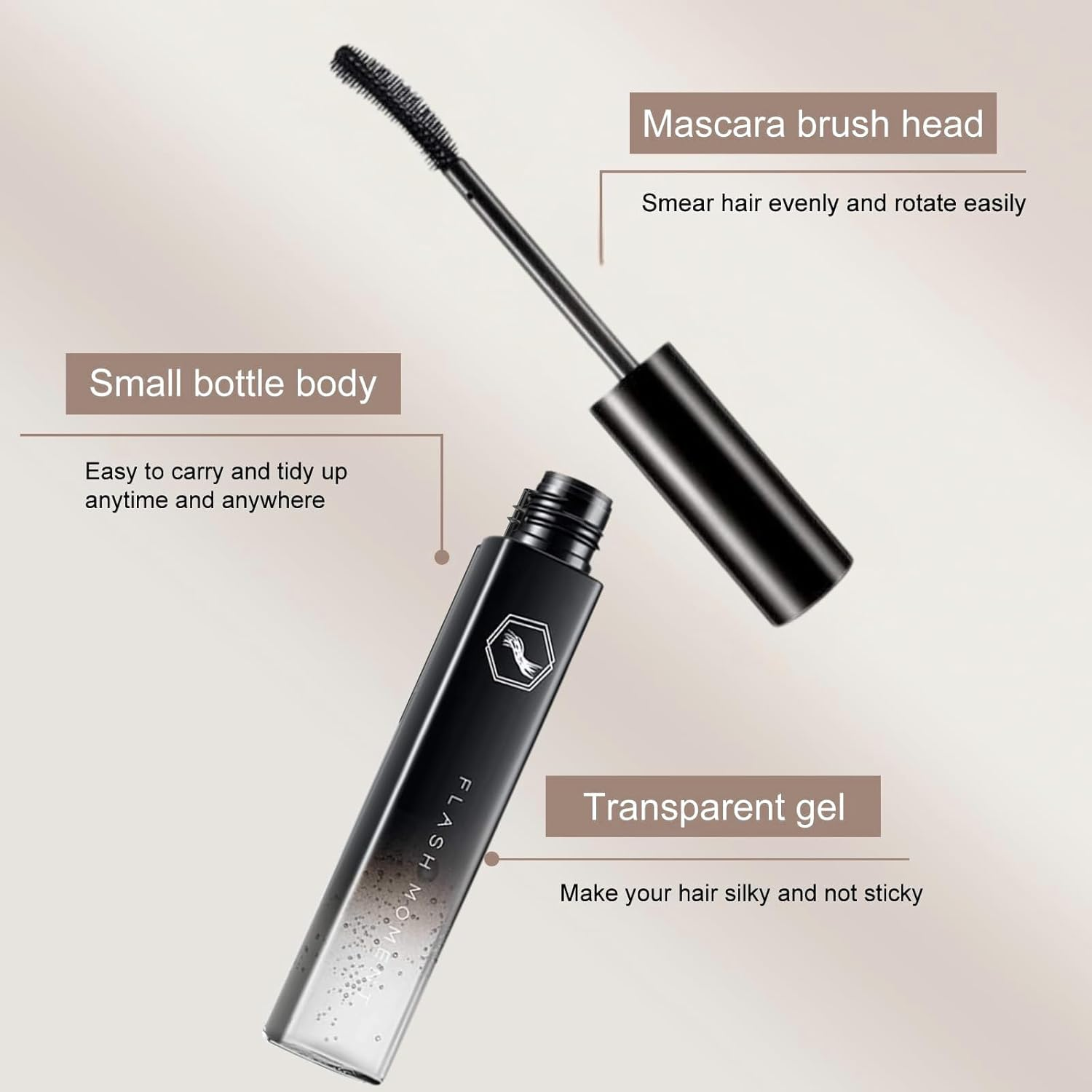 Hair Finishing Stick, 2 Pack X 18ML JOMWEN Hair Mascara for Taming Flyaways, Moisturizing and Shine-Enhancing Gel Stick for Styling, Fixing Bangs and Flyaways - Not Greasy image number 1