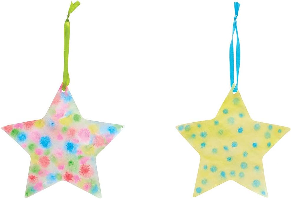 Baker Ross FX303 Colour Scattering Star Decorations 30 Pieces Craft Paper for Kids Paper Art image number 3