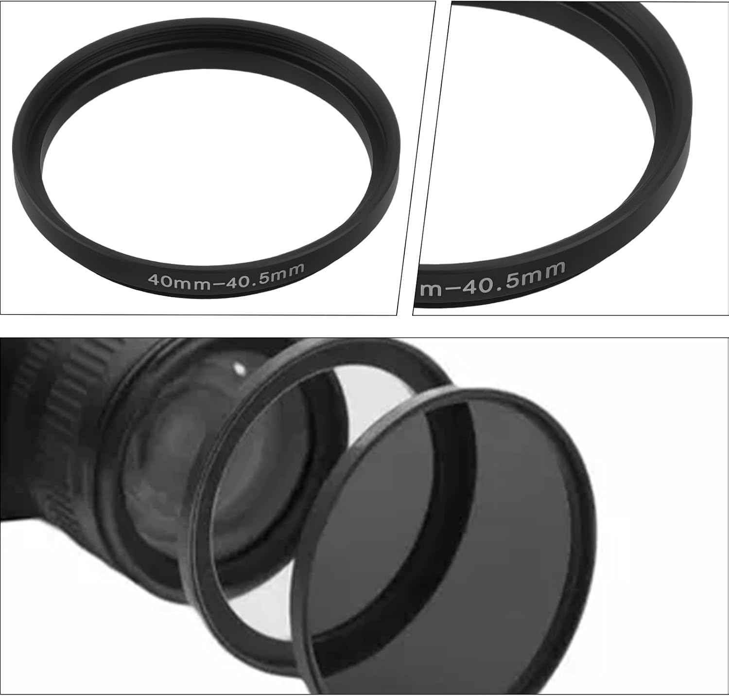 Ecsing 1PC 40Mm-40.5Mm Step up Filter Ring 40Mm Male to 40.5Mm Female Lens Adapter Easy Lens Conversion for Using Filters across Different Lens Sizes image number 1