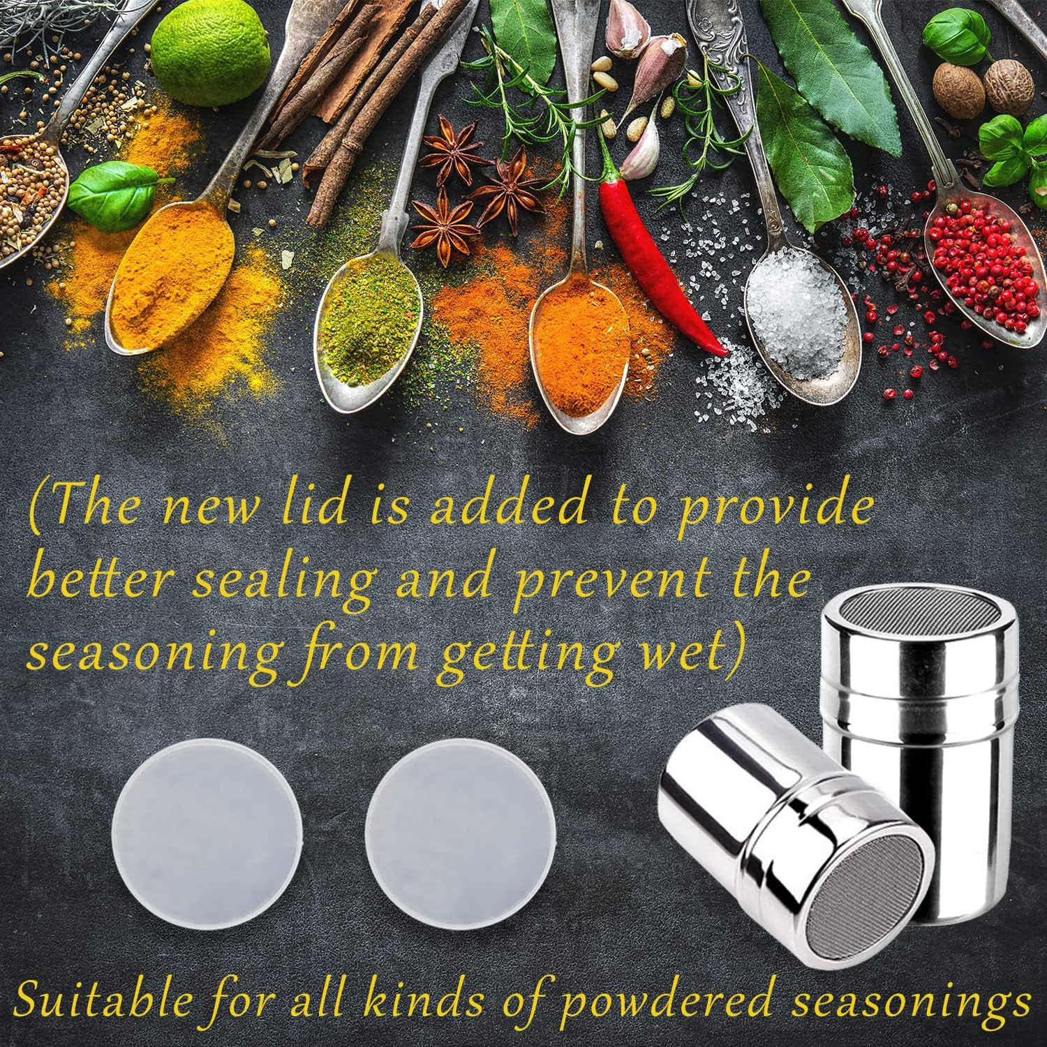 Mauts 2 Pack Chocolate Shaker Dusters Mesh Powder Shaker Shaker 16 Coffee Templates Set for Syrup,Cream,Powderedsugar,Cocoa,Cappuccino,For Kitchen,Drinks,Baking image number 1