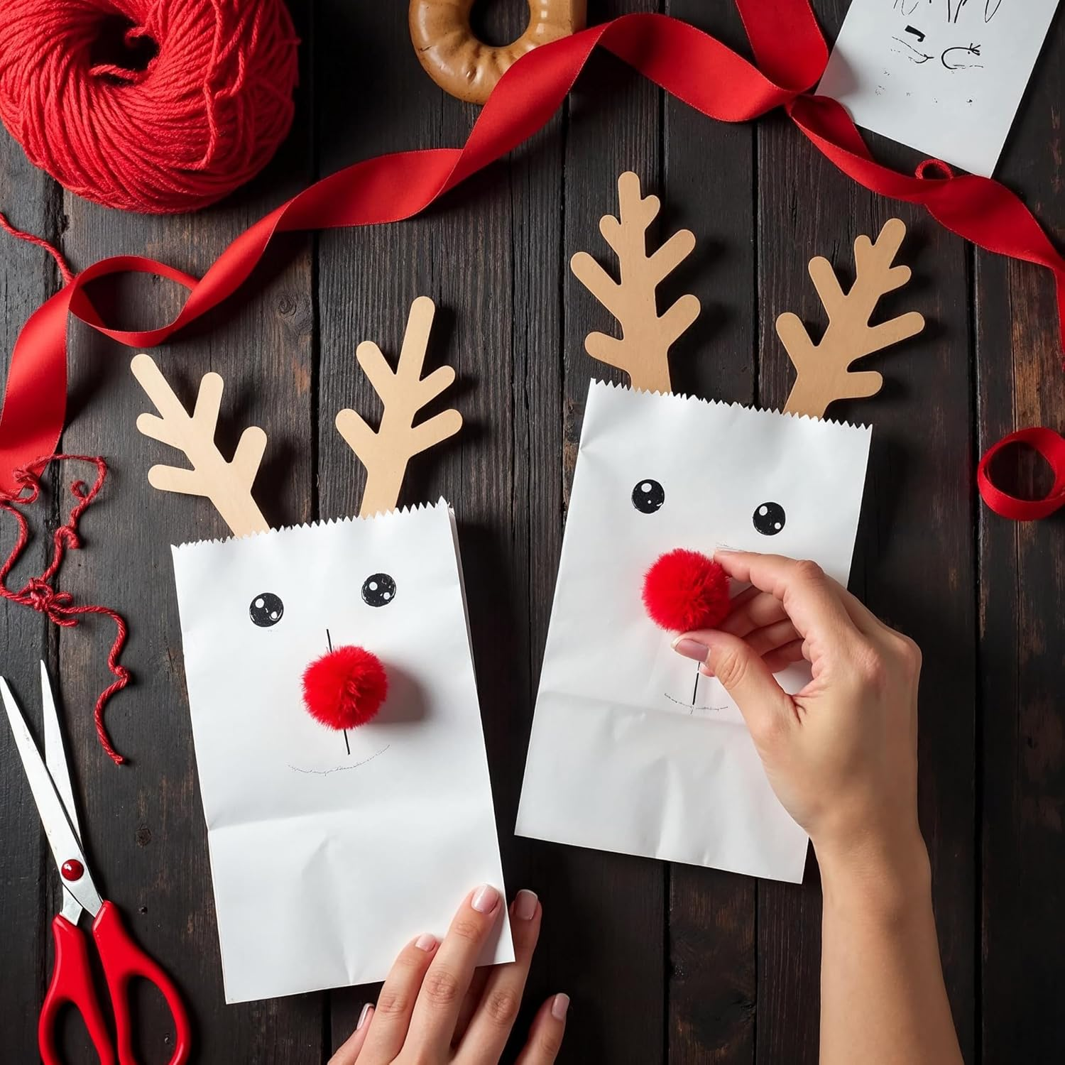 Cororio 60 Pack White Assorted Paper Bags with Handles - Versatile Assorted Size Gift Paper Bags Bulk for Business, Shopping, Retail, and Party Use - Ideal for Events, Gifts, and Promotions image number 4