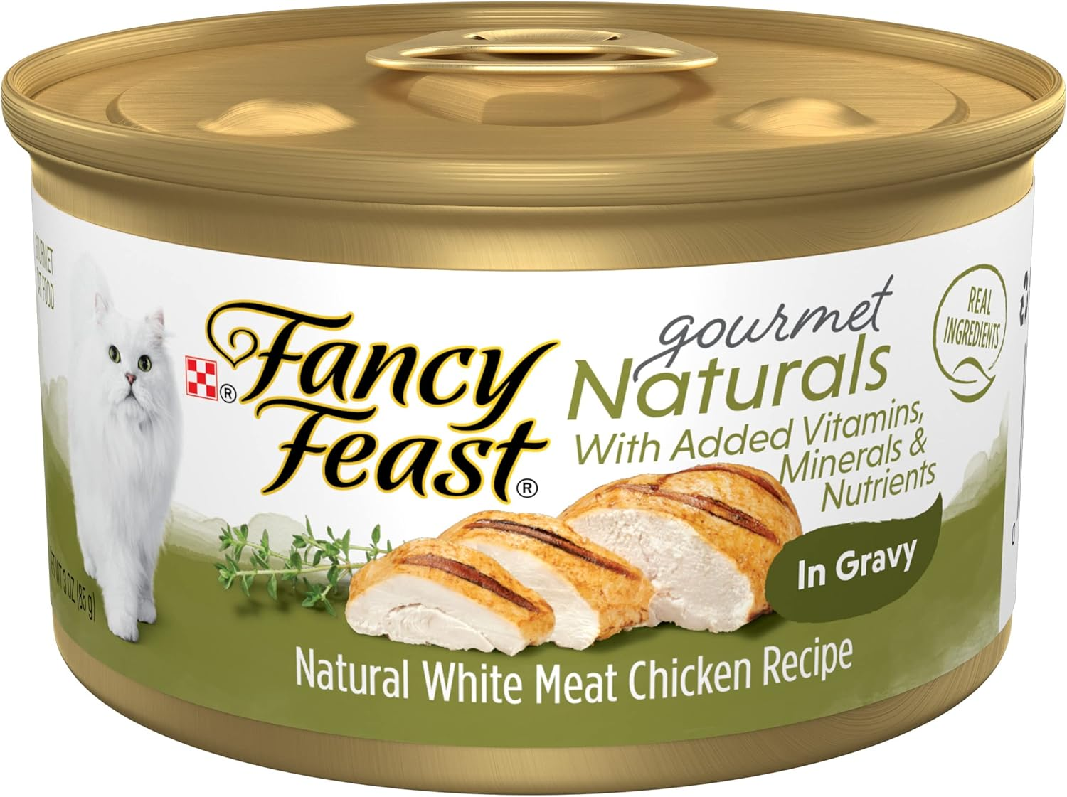 Purina Fancy Feast Natural Wet Cat Food, Gourmet Naturals Tuna Recipe in Gravy - (12) 3 Oz. Cans