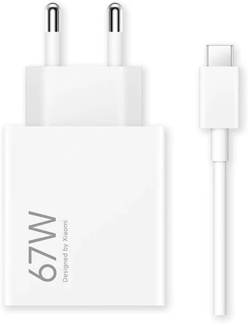 Xiaomi 67W Hypercharge Combo (Type-A) - 67W Charger, USB Port, USB-C Cable, Smart Device Identification, White (ES Version) image number 1