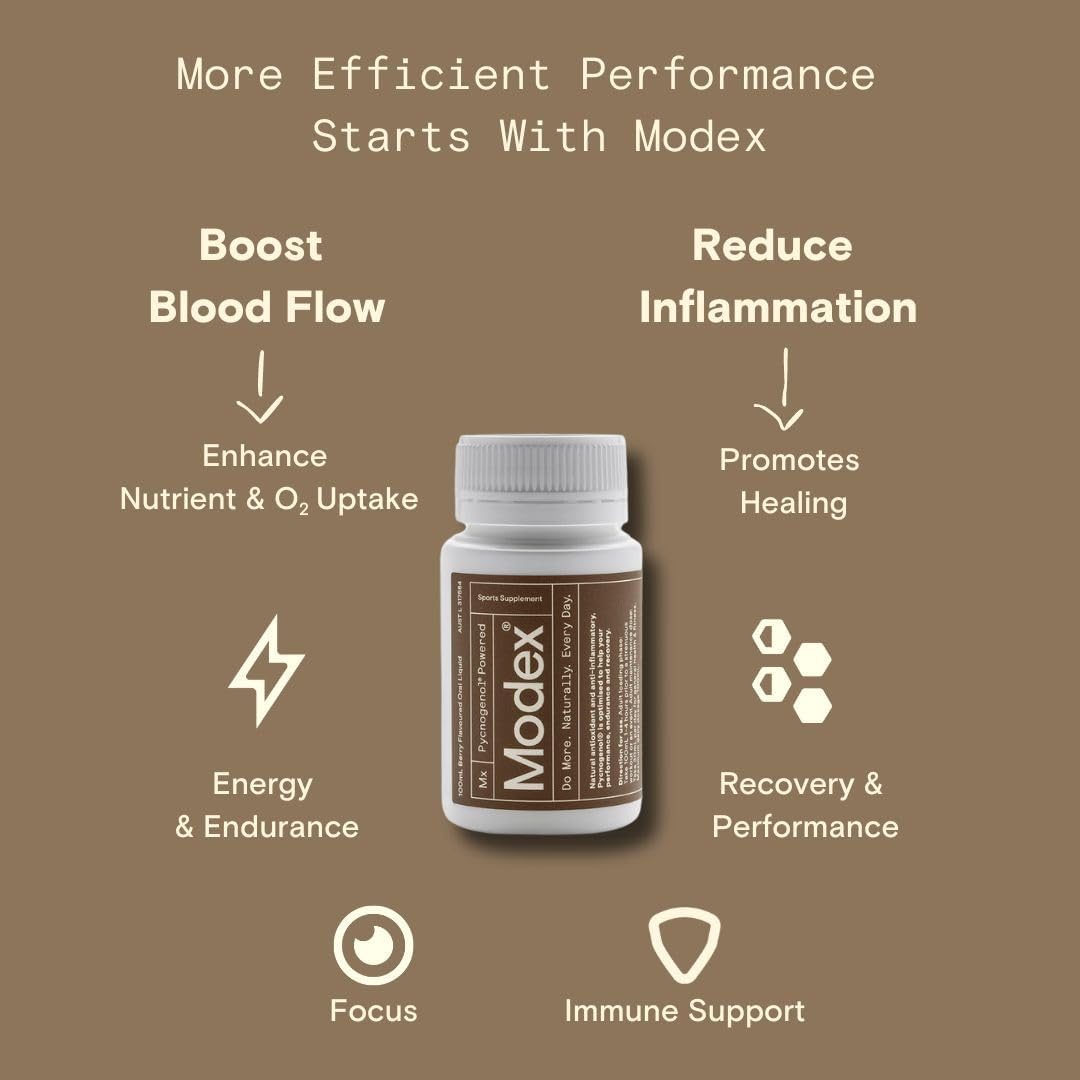 Modex Energy Supplement - Pycnogenol French Maritime Pine Bark Extract, Improve Performance & Endurance, Blood Circulation, Focus & Concentration, Immune System, 1 Litre image number 1