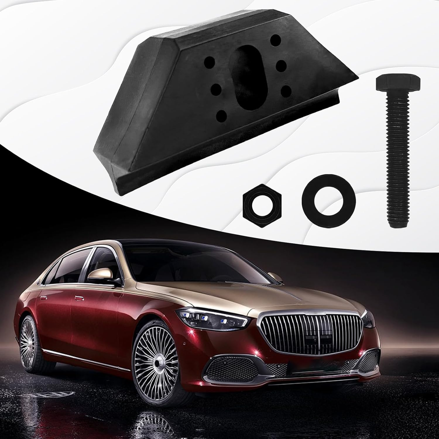 Car Battery Hold down Kit, Battery Hold down Base Clamp Battery Tie down with 304 Stainless Steel Bolt Kit Compatible with Select Chevy GM 14005061 image number 4