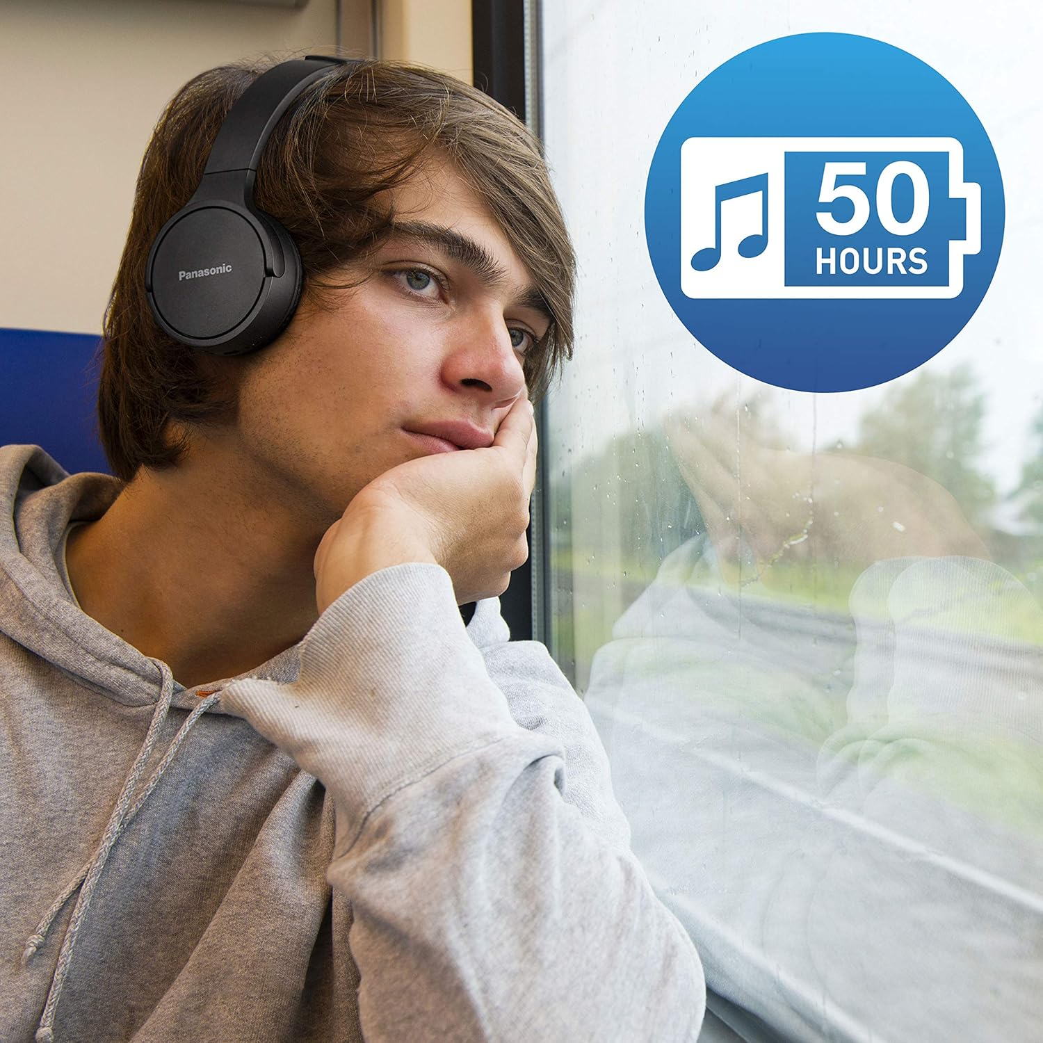 Panasonic On-Ear Wireless Headphones with Bluetooth Connectivity, Black (RB-HF420BE-K), Medium image number 3