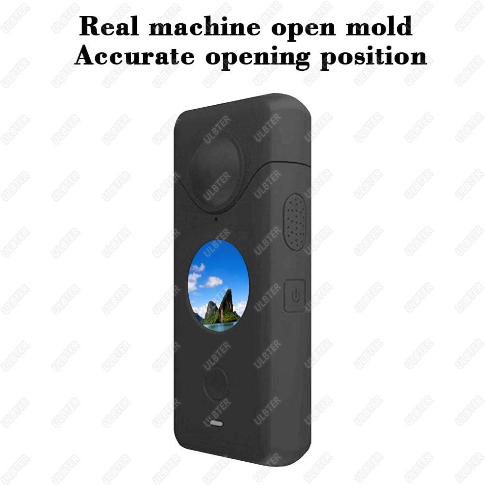 Screen Protector for Insta360 ONE X2 + Black Rubber Sleeve,Ulbter Silicone Protective Case for Insta 360 ONE X2 Panoramic Action Camera Accessory image number 6