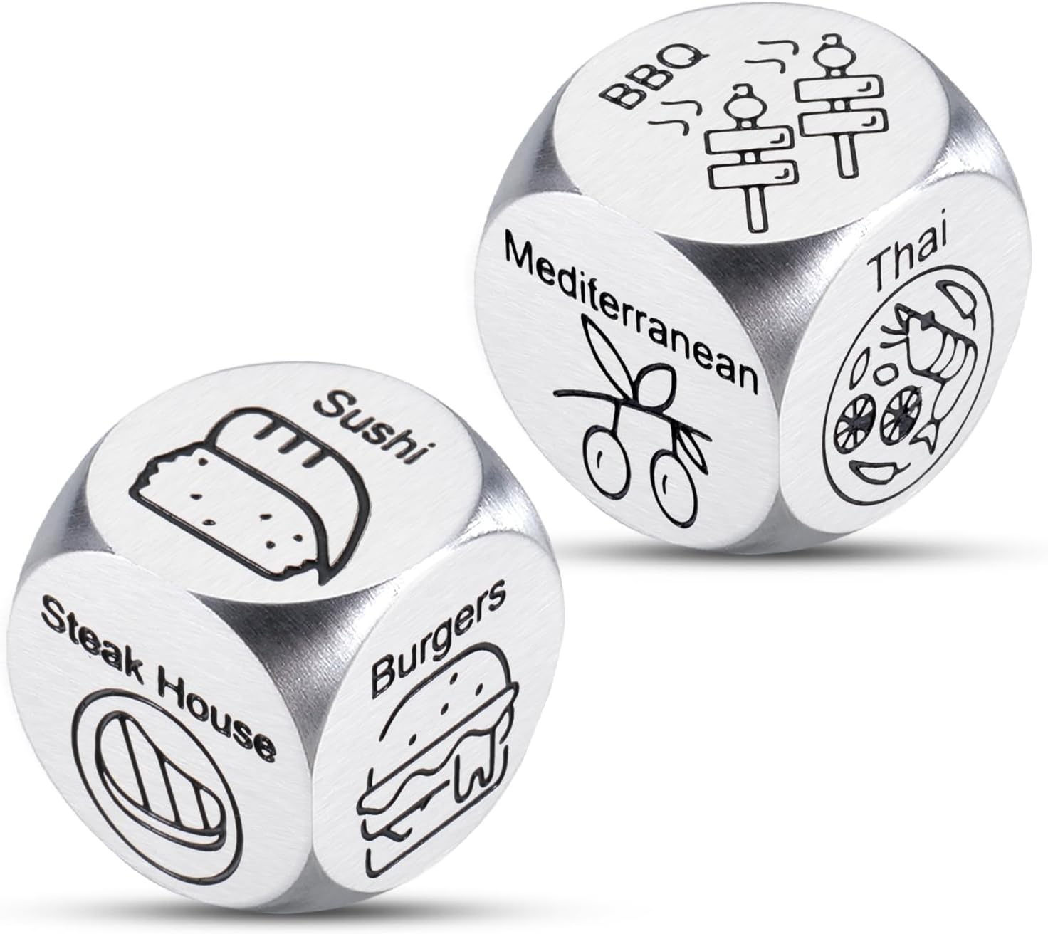 11Th Anniversary Steel Gifts- Date Night Ideas for Couples Iron Gifts for 11Th Anniversary 11 Year Wedding for Her Him Food Decision Dice Christmas Birthday Gifts for Boyfriend Husband image number 6