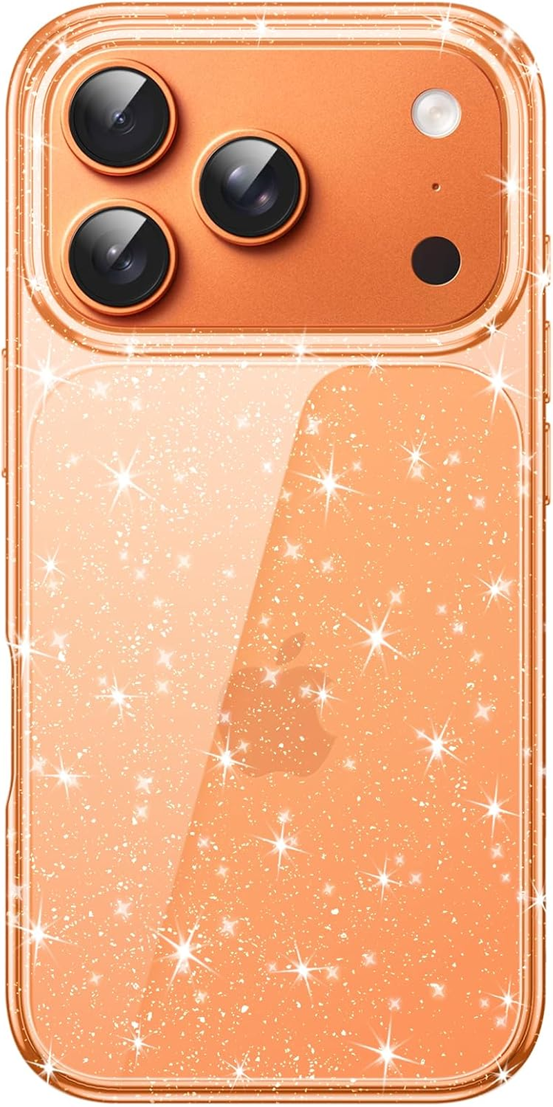 Jetech Glitter Case for Iphone 17 Pro Max 6.9-Inch, Bling Sparkle Shockproof Phone Bumper Cover, Cute Sparkly for Women and Girls (Clear)