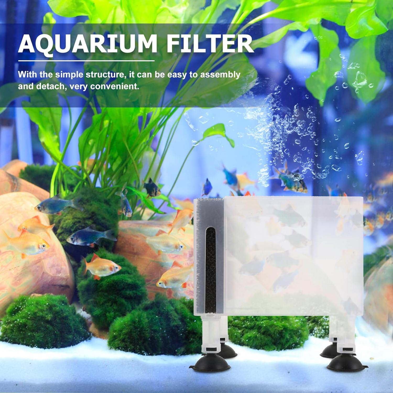 NUOBESTY Wear-Resistant Protective Pump Box with Filter Cotton Transparent Large Aquarium Accessory for Outdoor Submersible Water Pumps Easy Assembly and Detachment image number 4